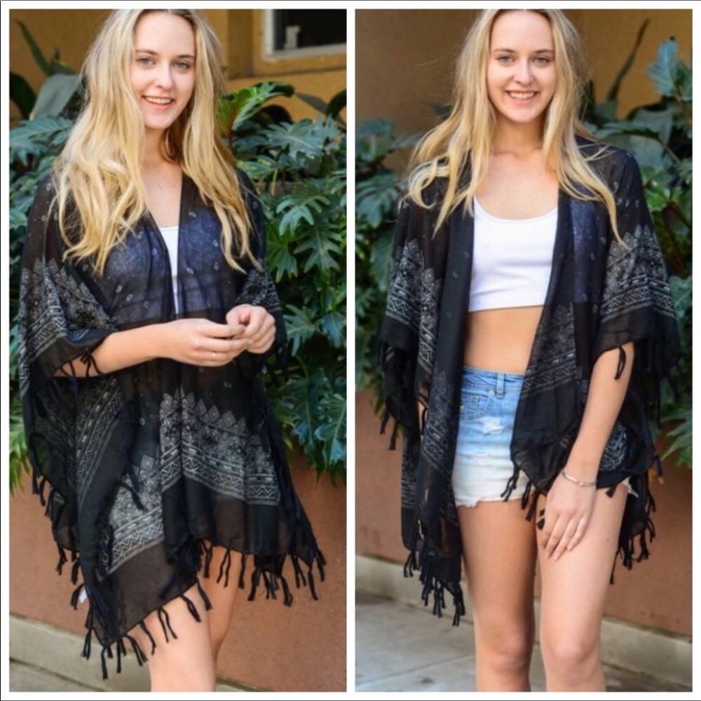 🌴BOHO KIMONO COVER UP🌴 - Picture 3 of 4